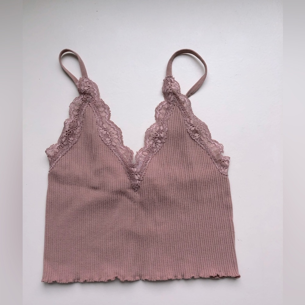 Seamless Lace-Trim Bralette - Picture 1 of 3